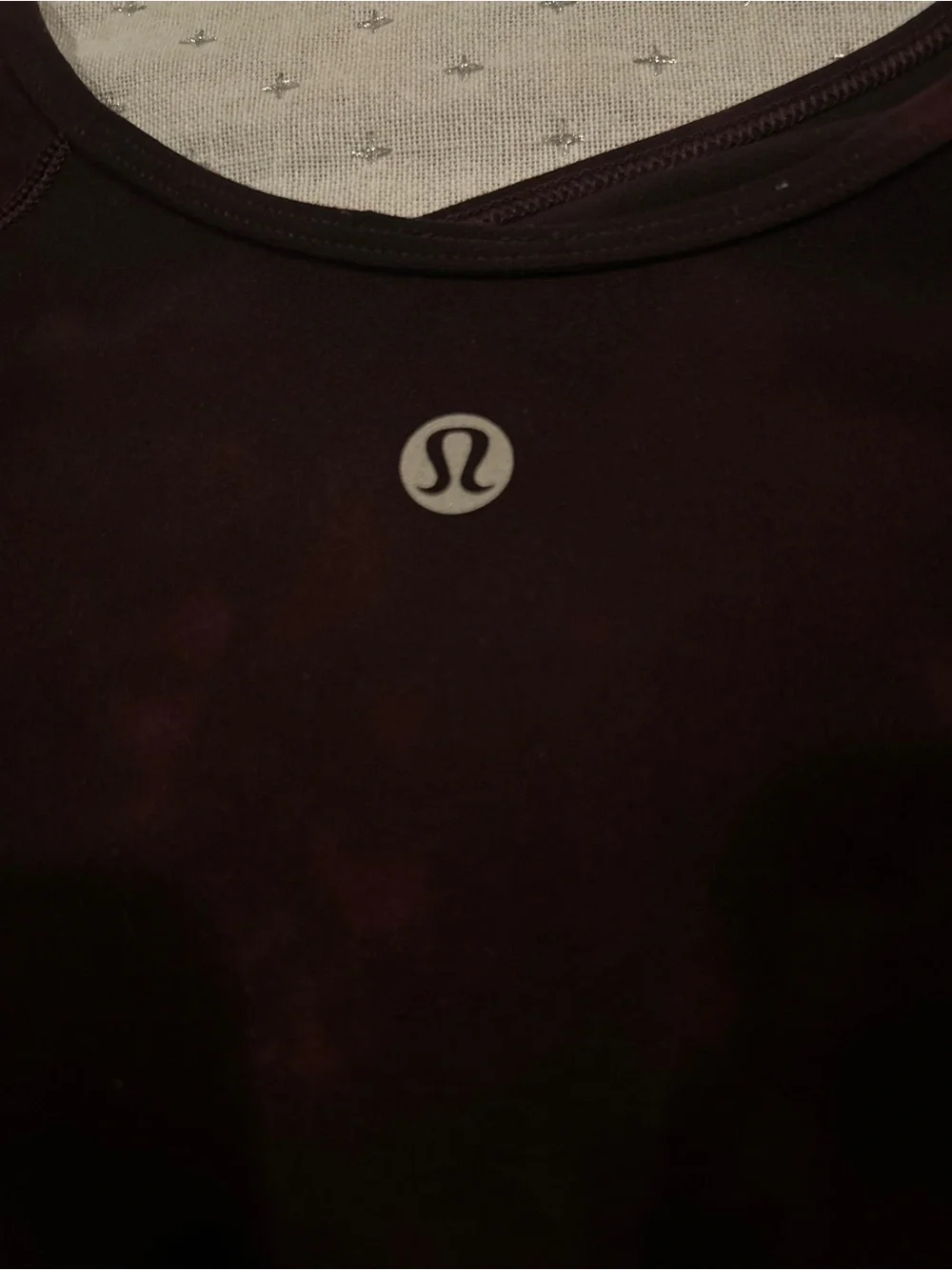 lululemon athletica Women's Long Sleeve Crop Top in Deep Wine Tie-Dye